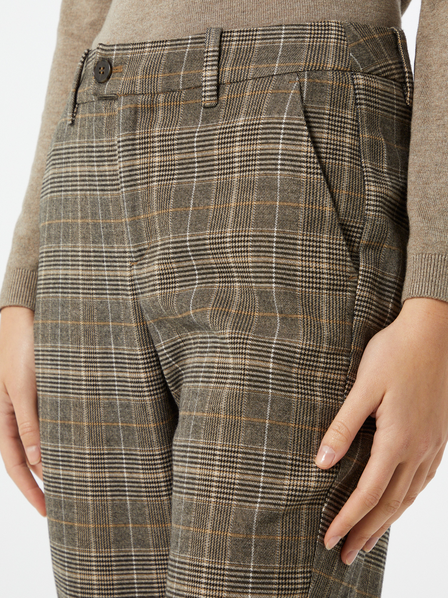 s.Oliver Hose im Karo-Look in Braun s.Oliver Hose im Karo-Look in Braun
