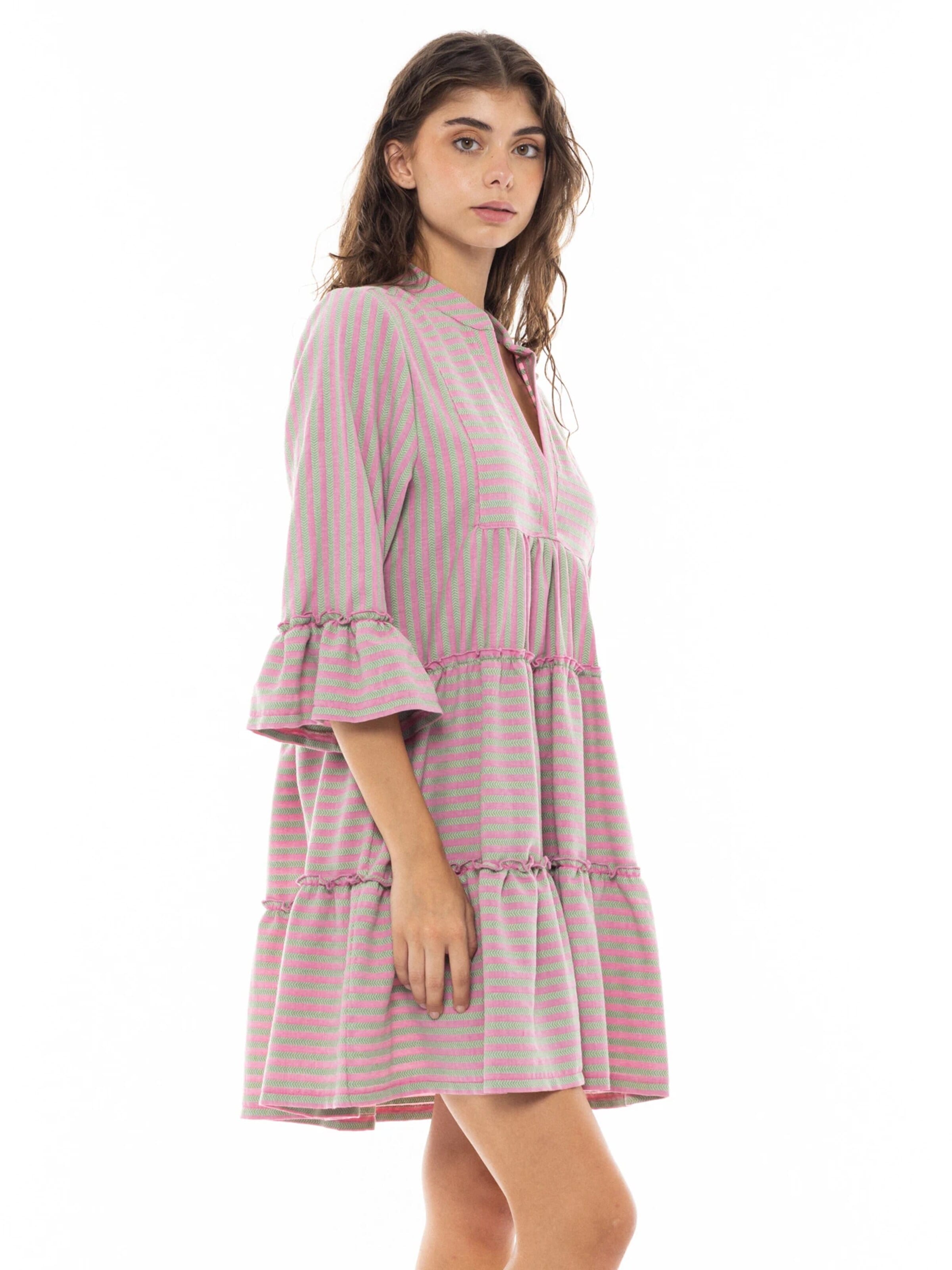 Pink Label Sommerkleid 'BEACHWEAR STRIPE PINK GREEN'‌‌‌‌ in Blau