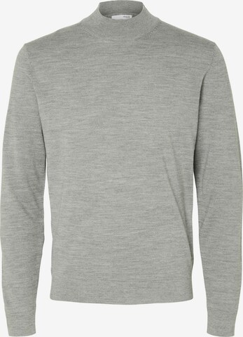 Pull-over SELECTED HOMME en gris : devant