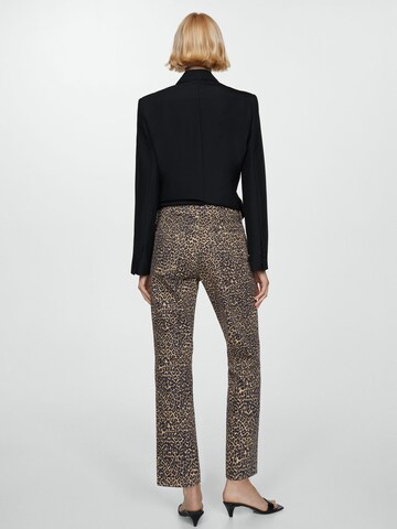 MANGO Regular Jeans 'Leopard' in Bruin