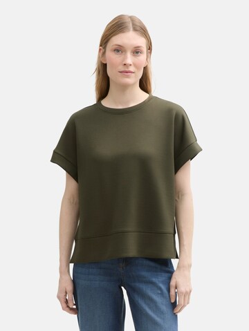 TOM TAILOR Sweatshirt in Groen: voorkant