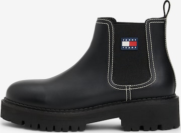 Tommy Jeans - Botas Chelsea en negro: frente