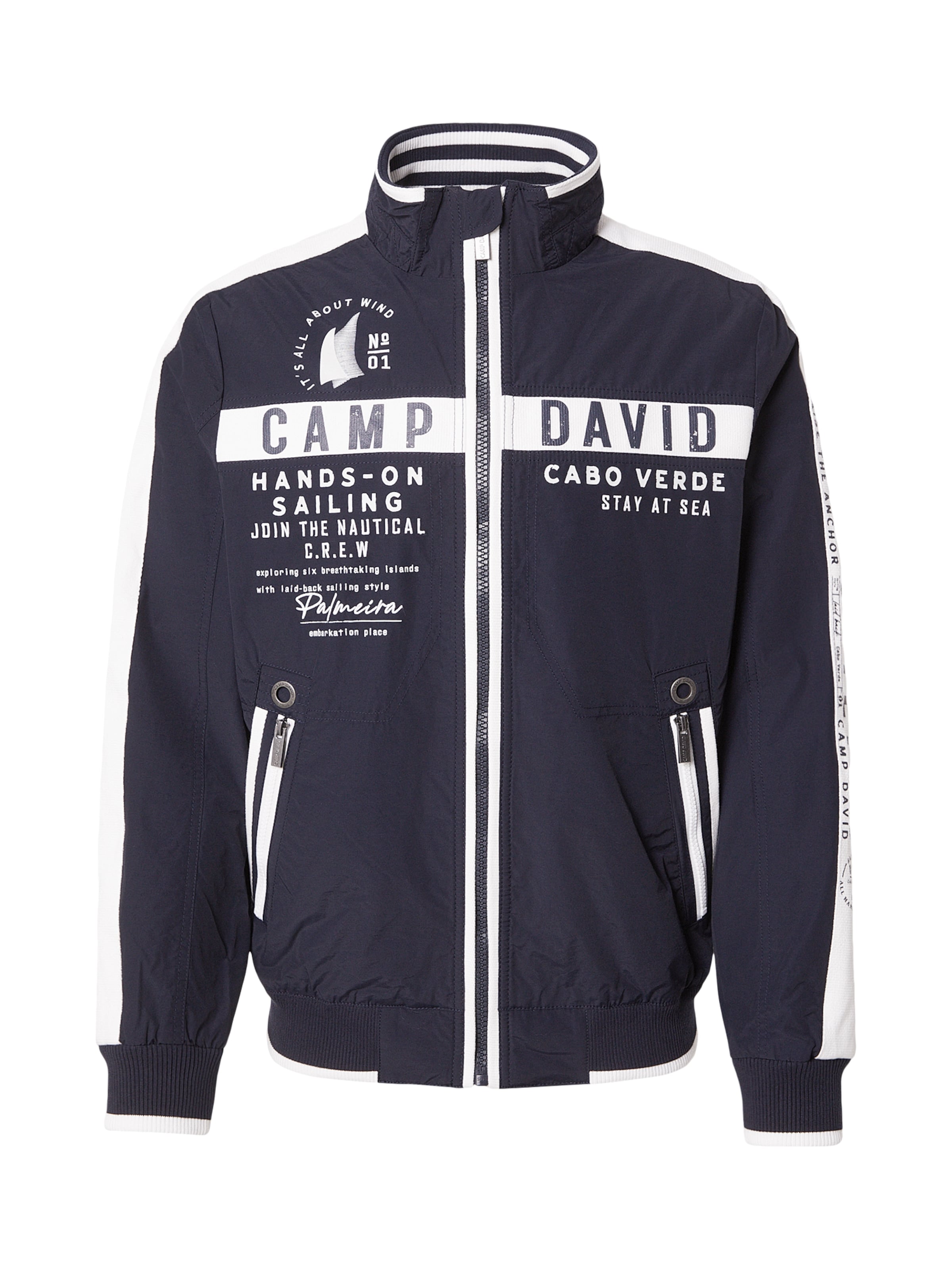 Veste mi-saison CAMP DAVID en bleu : devant