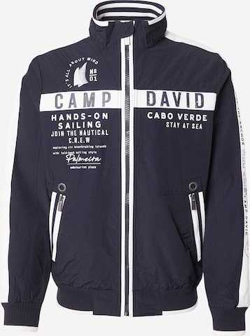 CAMP DAVID Välikausitakki värissä sininen: etupuoli