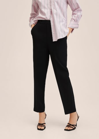 MANGO Regular Pantalon 'Gorito' in Zwart: voorkant