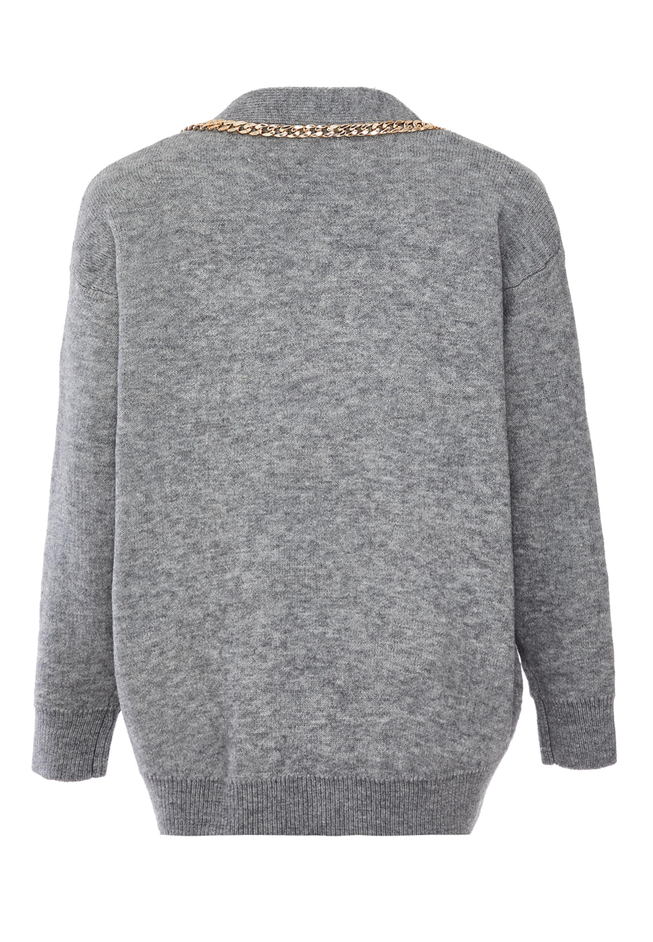 caissa - Casaco de malha em cinzento