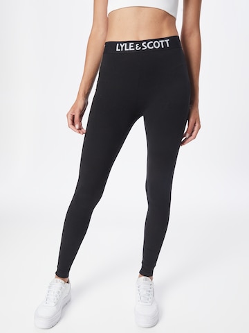 Lyle & Scott Skinny Leggings in Zwart: voorkant