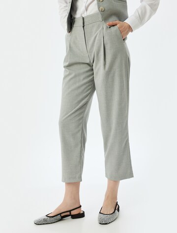 Koton Regular Pleat-Front Pants in Grey: front