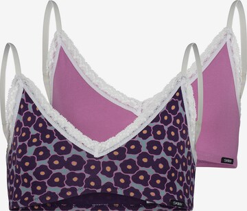 Skiny Bralette Bra in Purple: front