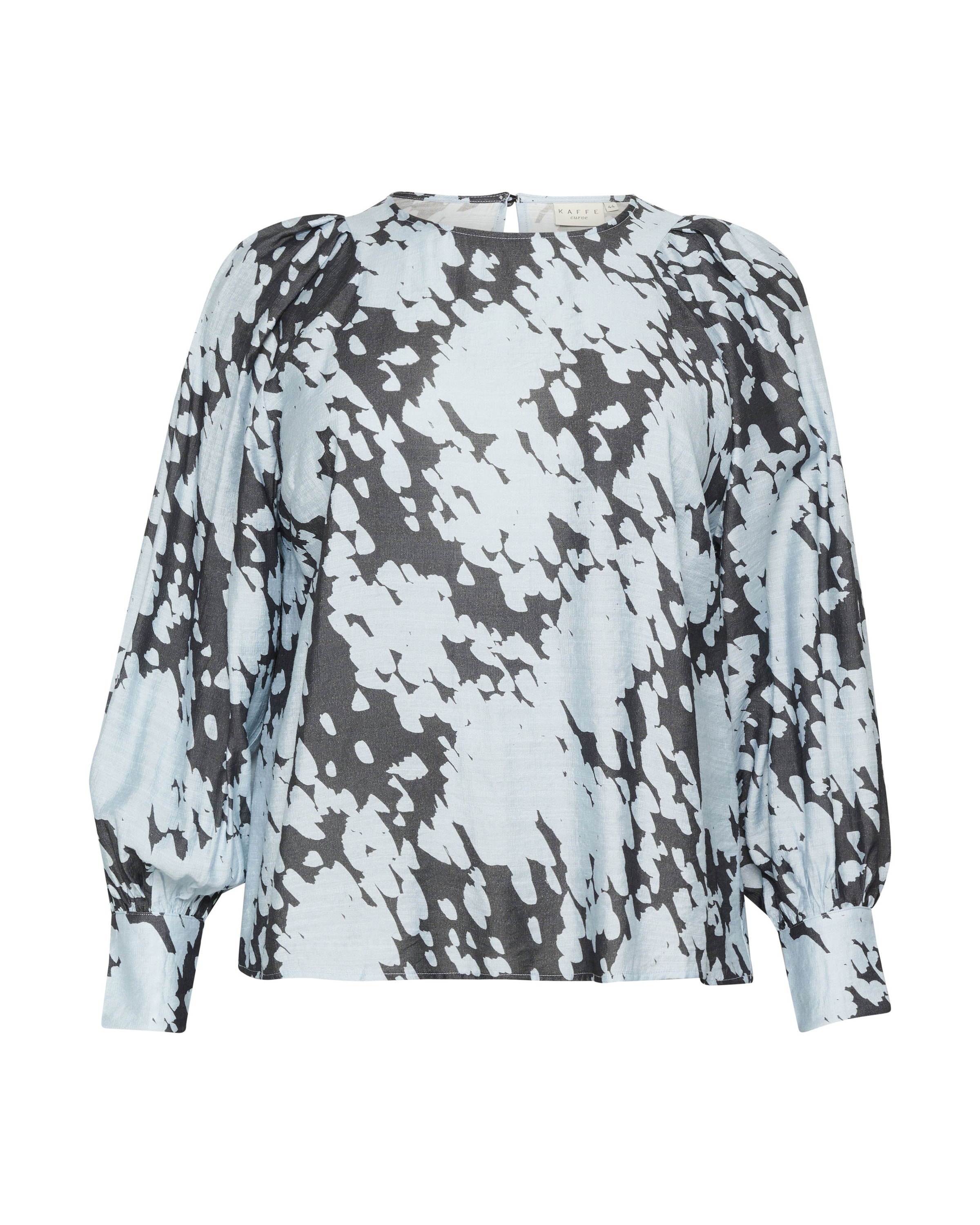 KAFFE CURVE Bluse 'Luma' in Blau: Vorderseite