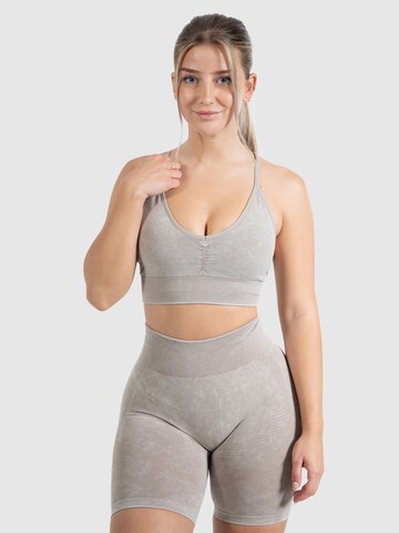 Bustier Soutien-gorge de sport ' Vera ' Smilodox en gris : devant