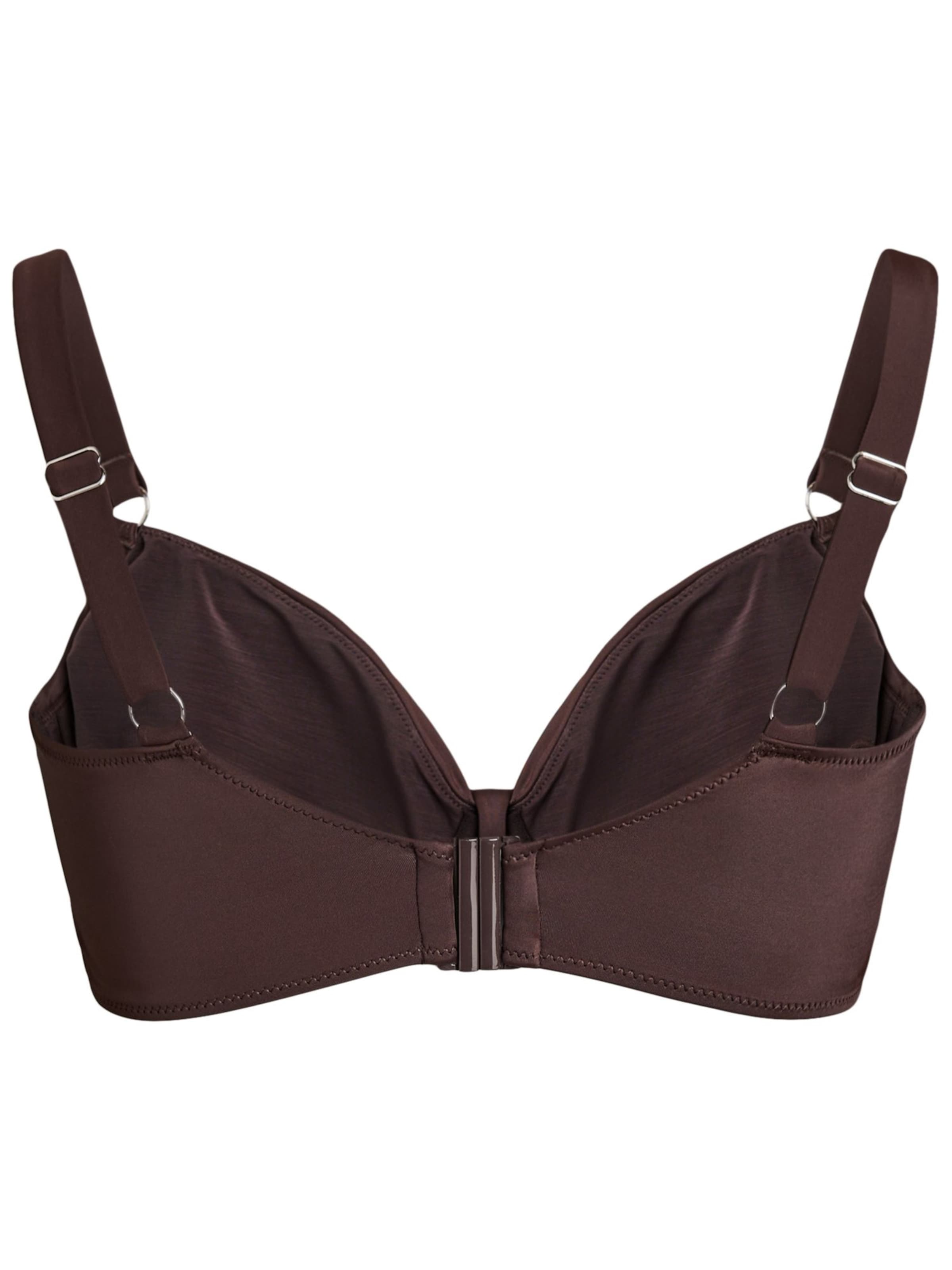 Swim by Zizzi Bustier Bikini felső 'Basic' - barna