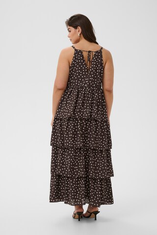 KAFFE CURVE Jurk 'Lory' in Bruin