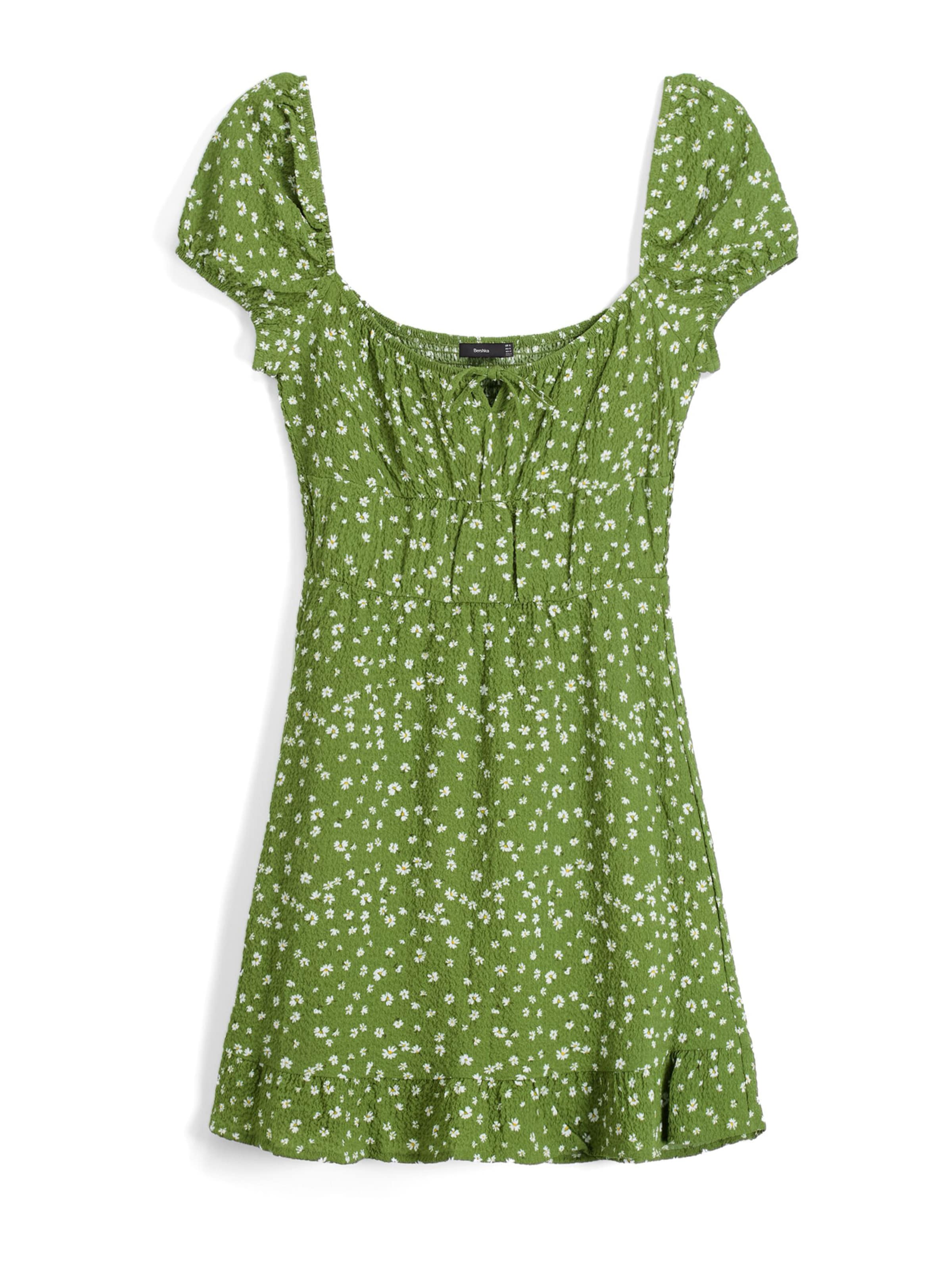 Bershka Šaty – zelená: přední strana