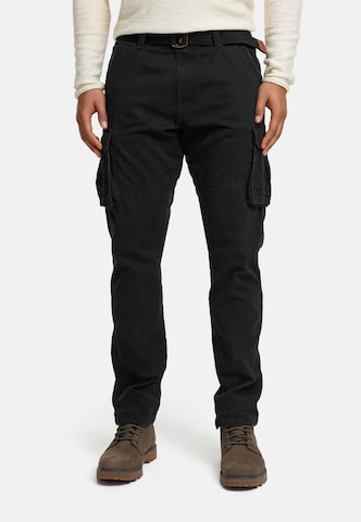 Regular Jeans cargo 'INPascan' INDICODE JEANS en noir : devant