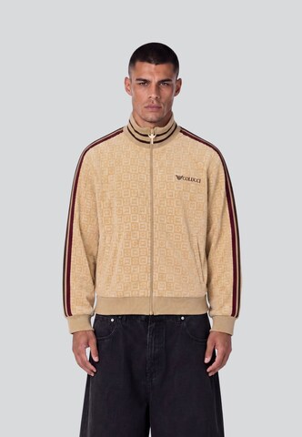 Veste de survêtement Colucci en beige : devant