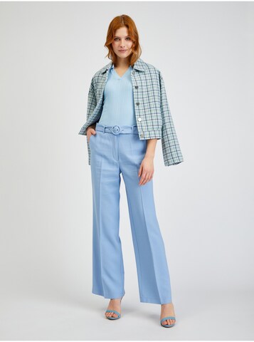 Orsay Wide leg Pleated Pants in Blue