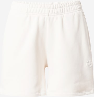 Karo Kauer - Loosefit Pantalón en blanco: frente