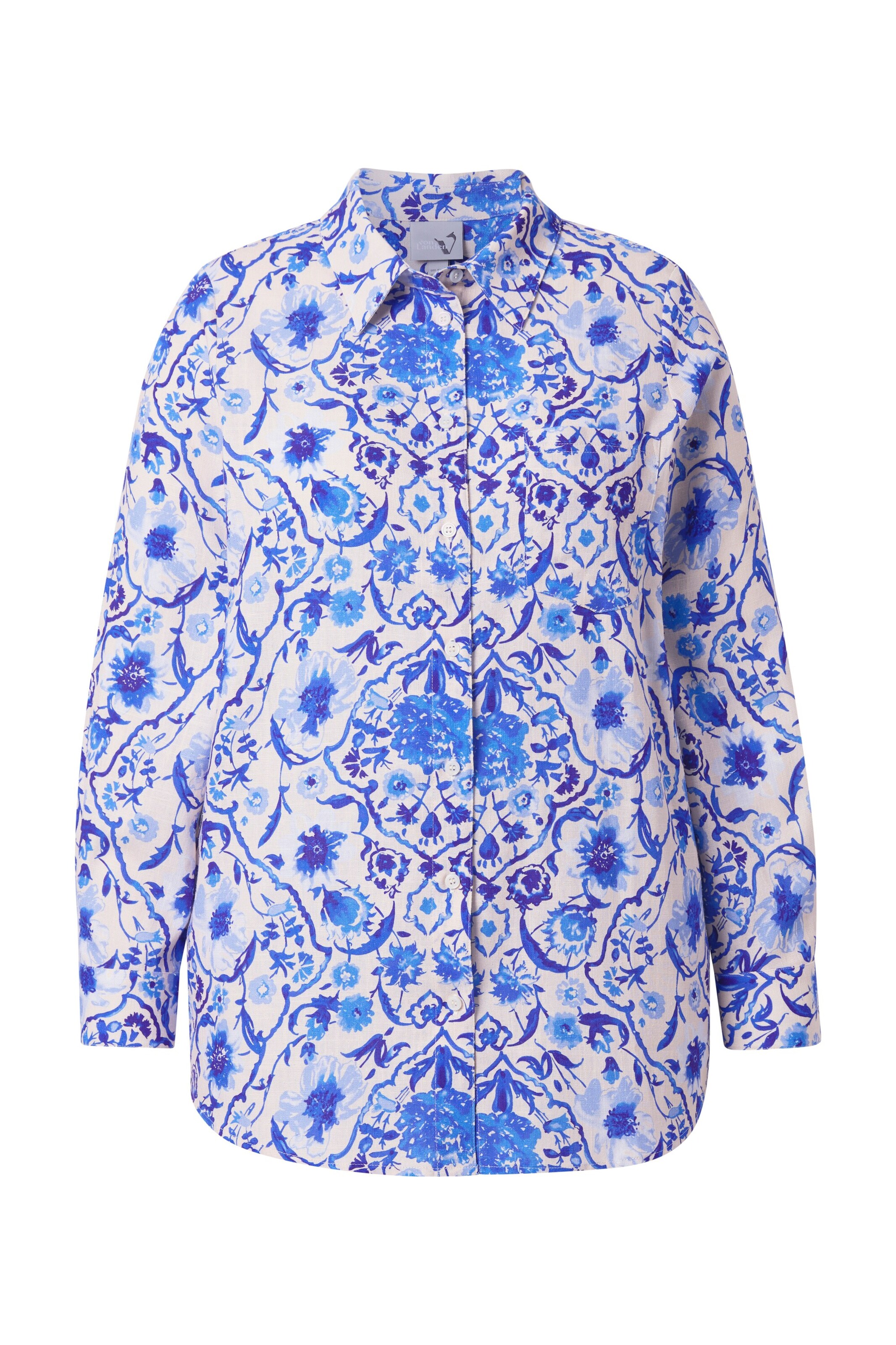 Ulla Popken Bluse in Blau: Vorderseite