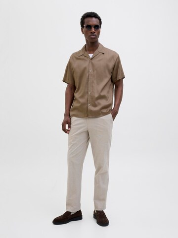 JACK & JONES Comfort fit Overhemd in Bruin