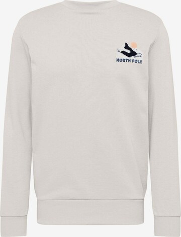 WESTMARK LONDON Sweatshirt ' DESTINATION NORTH POLE ' i beige: forside