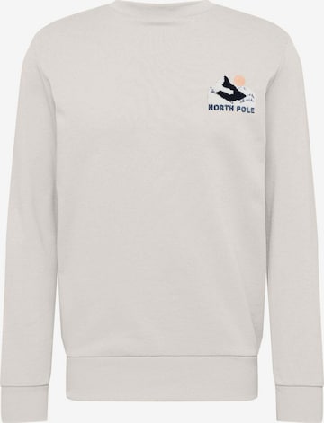 WESTMARK LONDON Sweatshirt ' DESTINATION NORTH POLE ' i beige: forside