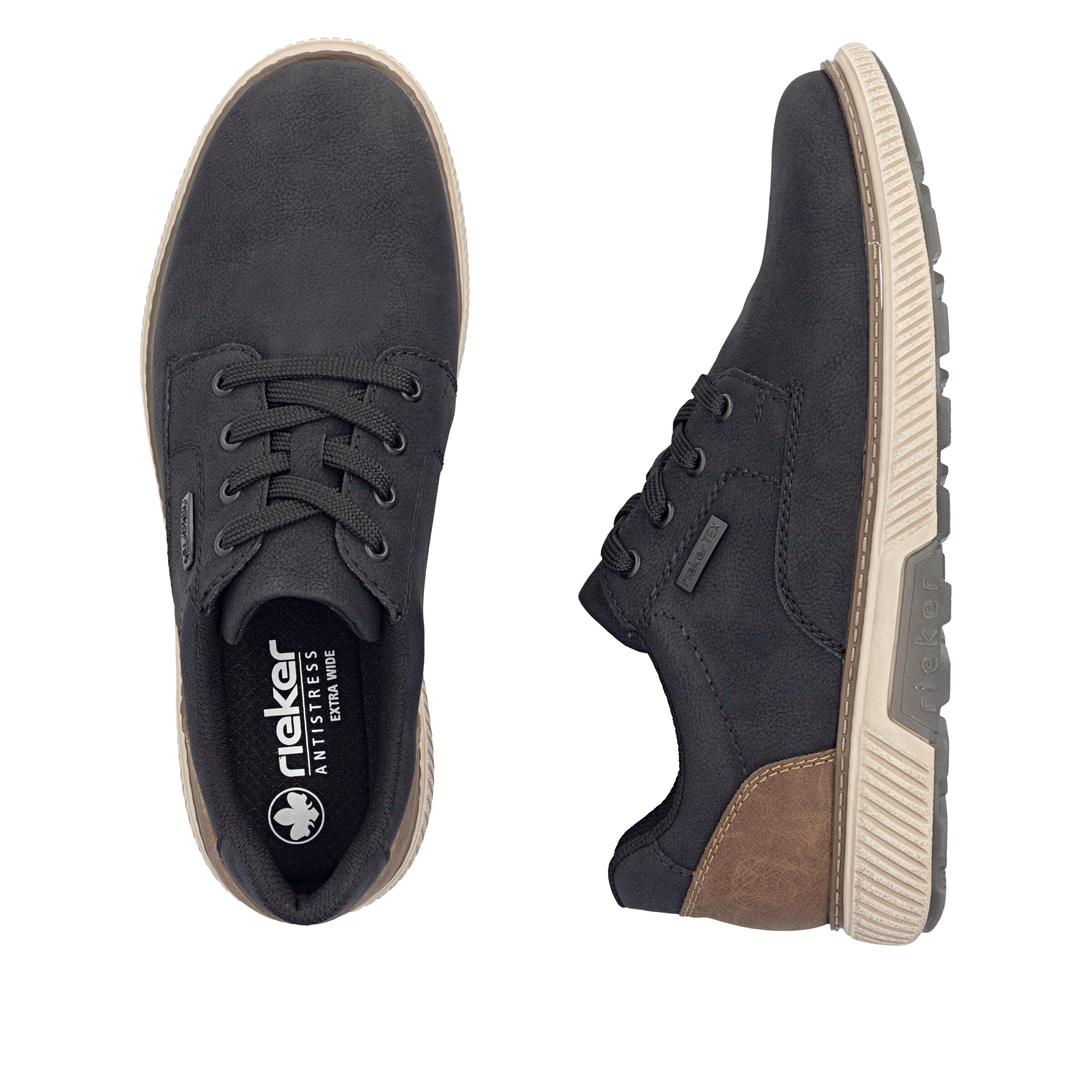 Chaussure de sport à lacets Rieker en noir