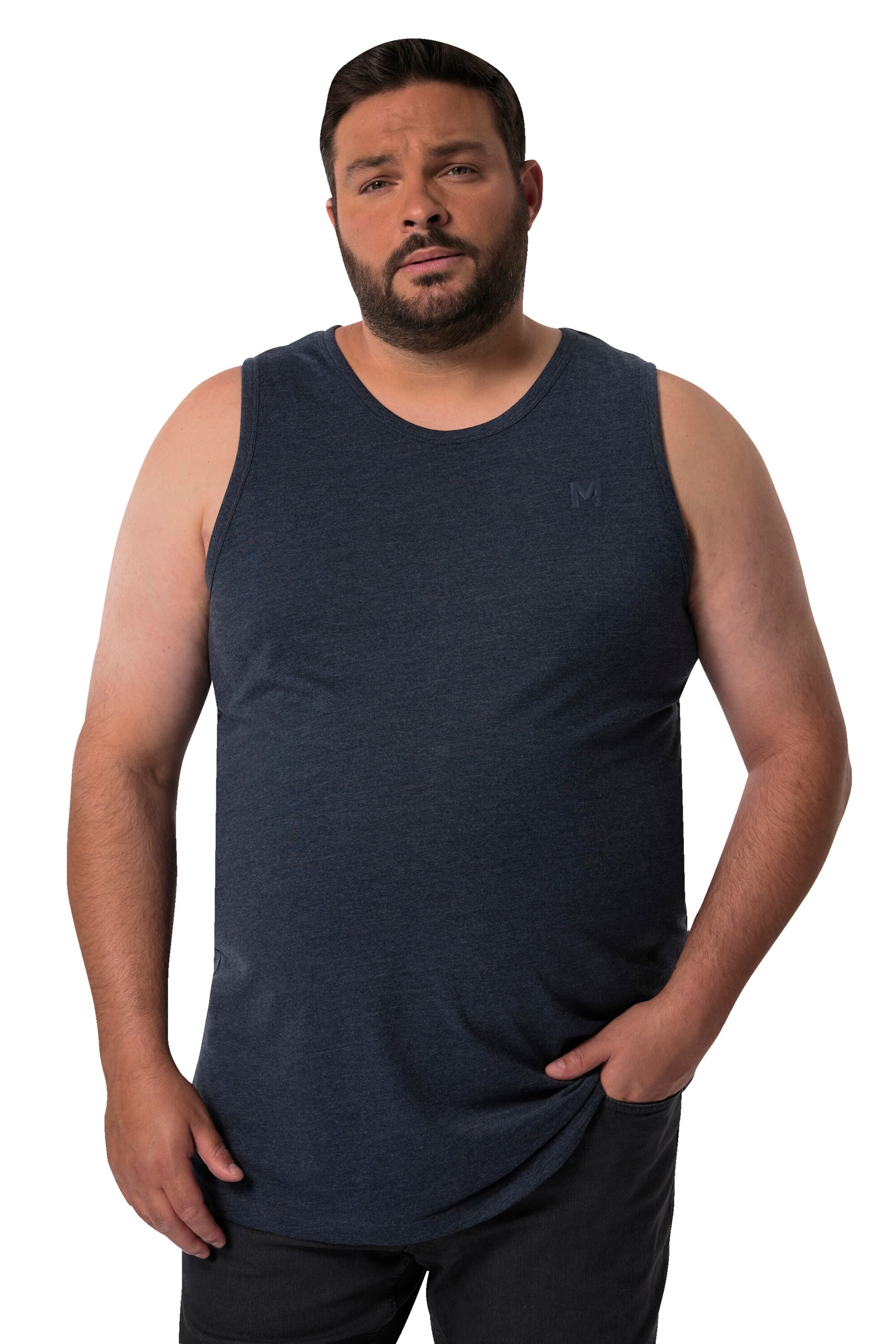 Men Plus Shirt in Blau: Vorderseite