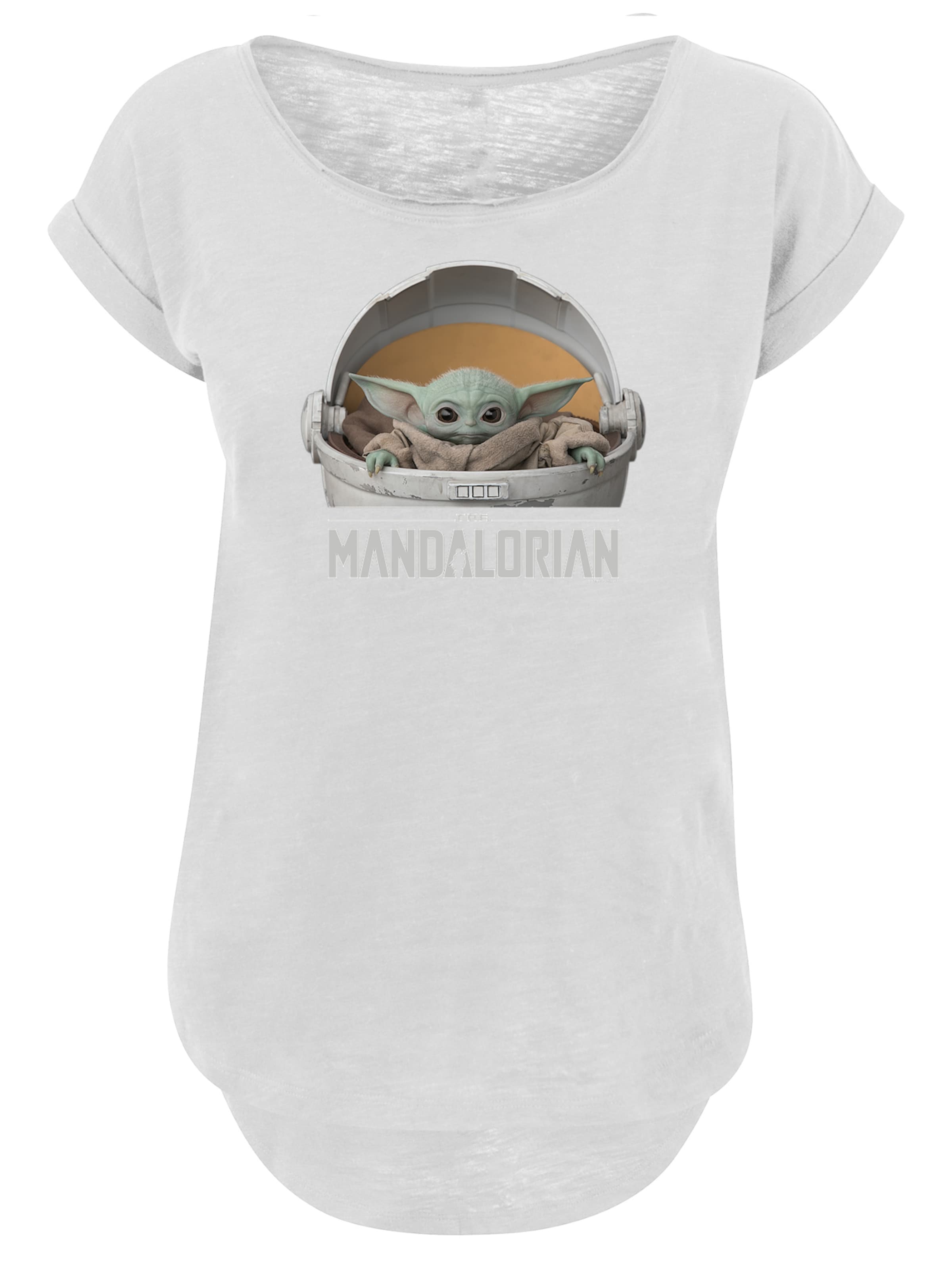 F4NT4STIC T-Shirt 'Star Wars The Mandalorian The Child Pod' in cappuccino / grau / mint / weiß, Produktansicht