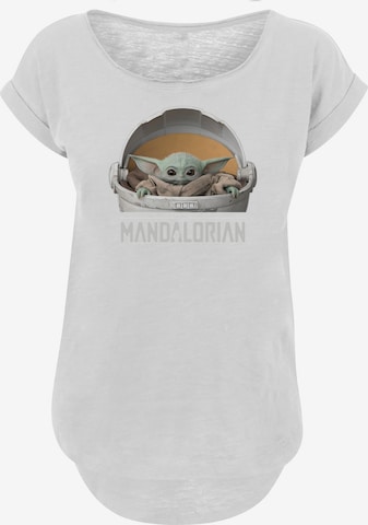 T-shirt 'Star Wars The Mandalorian The Child Pod' F4NT4STIC en blanc : devant