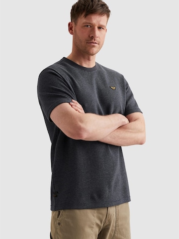 PME Legend Paita 'T-shirt with two-tone stripe pattern and texture' värissä harmaa: etupuoli