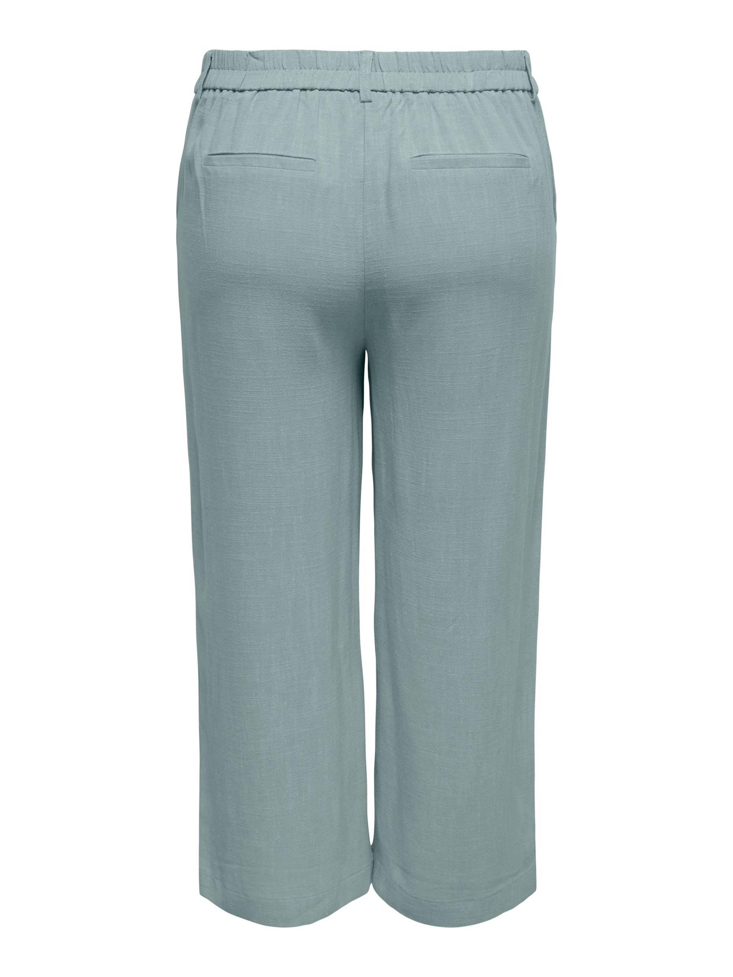 ONLY Carmakoma - Pierna ancha Pantalón de pinzas 'CARSiesta' en verde