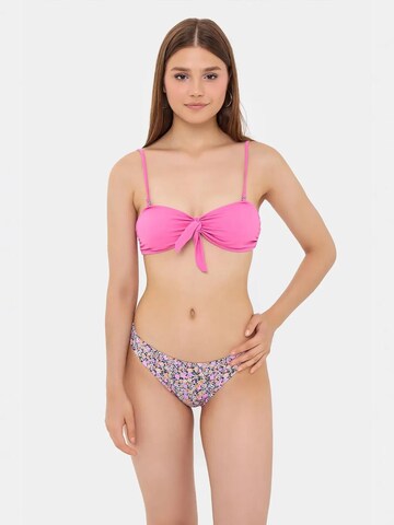 Hiccup Bandeau Bikini - rózsaszín: elől