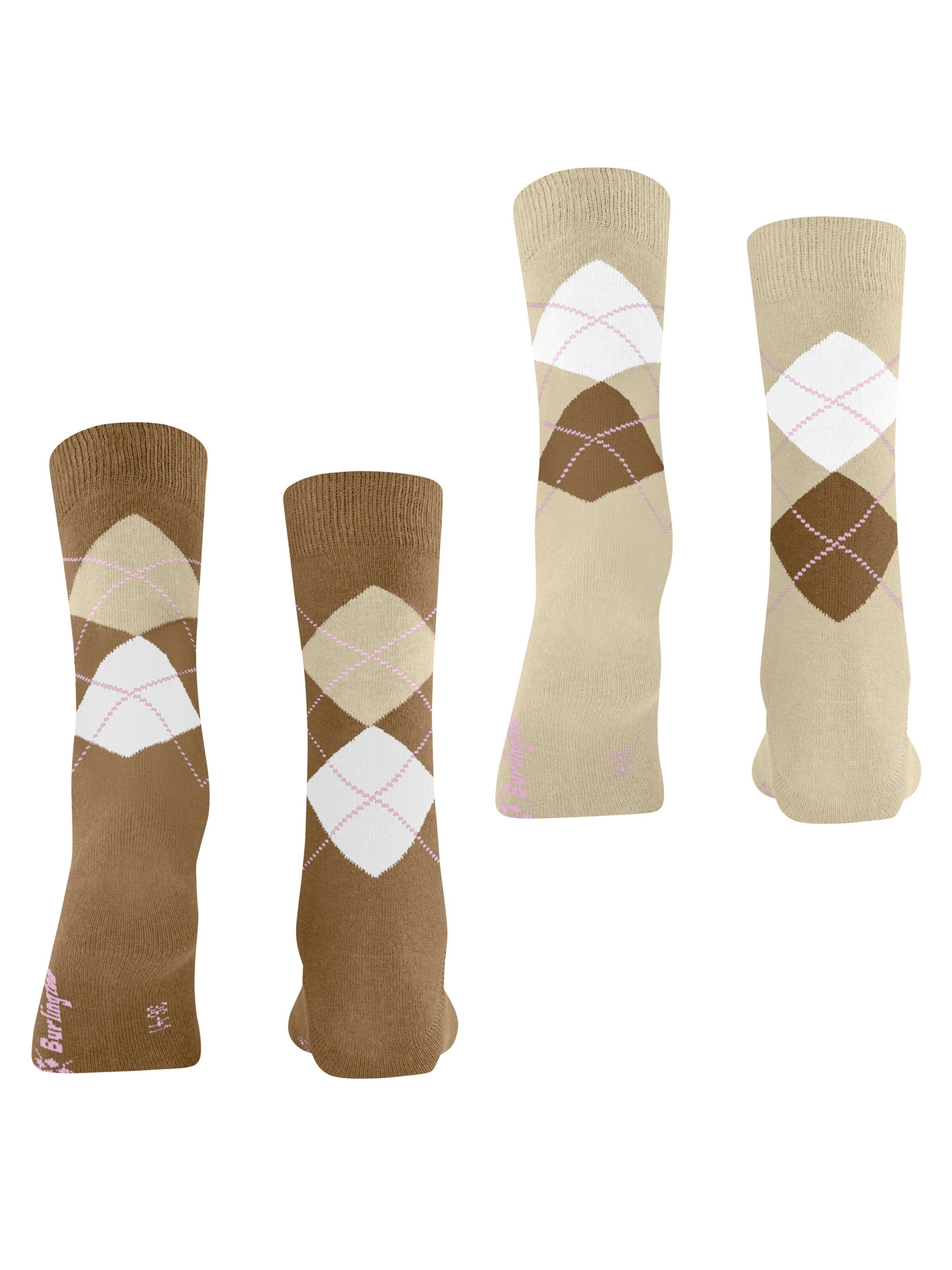 BURLINGTON Socks 'Everyday Argyle' in Brown