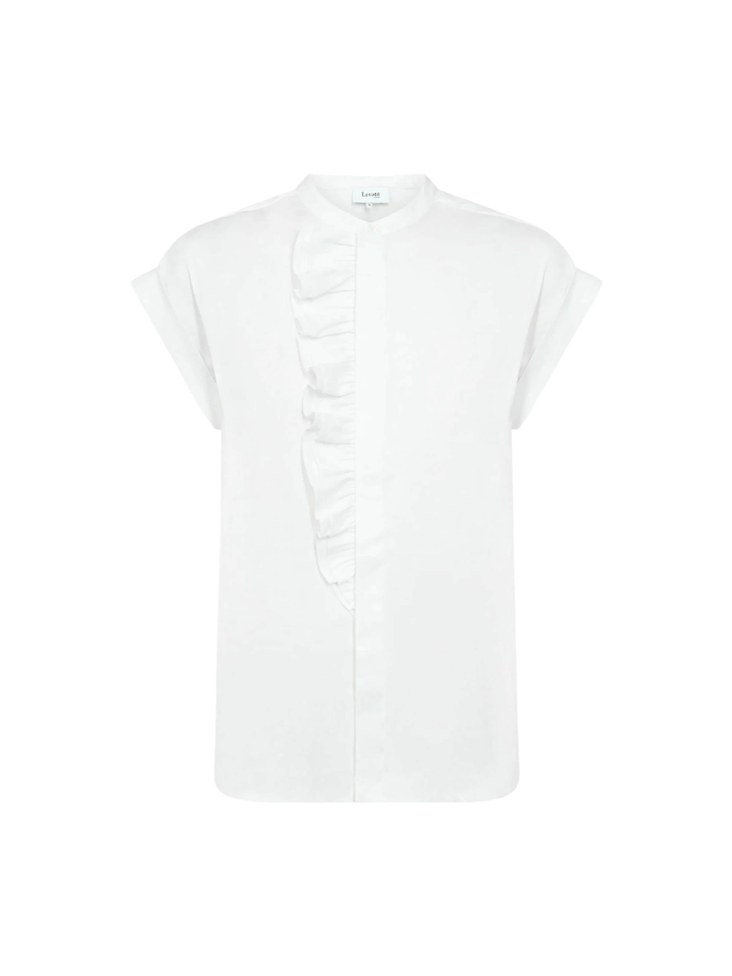 Levete Room Bluse 'Isla Solid 122' i hvid: forside