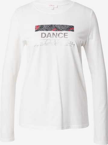 T-shirt s.Oliver en blanc : devant