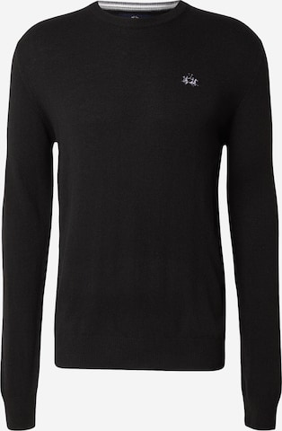 La Martina - Jersey en negro: frente