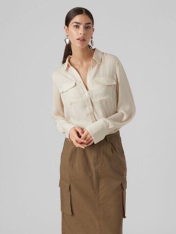 VERO MODA Blouse in Beige: voorkant