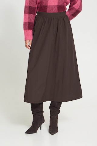 ICHI Skirt 'IHGafna' in Brown: front