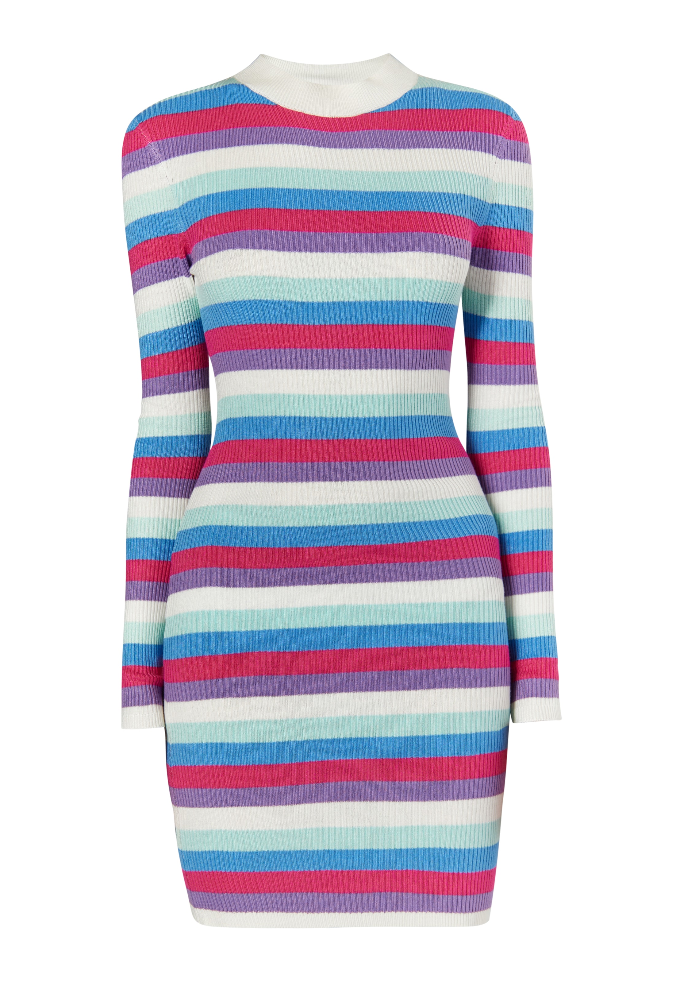 jauktas krāsas MYMO Adīta kleita: no priekšpuses