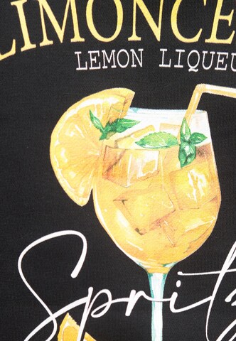 Cloud5ive Sweatshirt 'Limoncello Spritz' in Schwarz