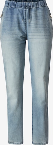 Angel of Style Slim fit Jeggings in Blue: front