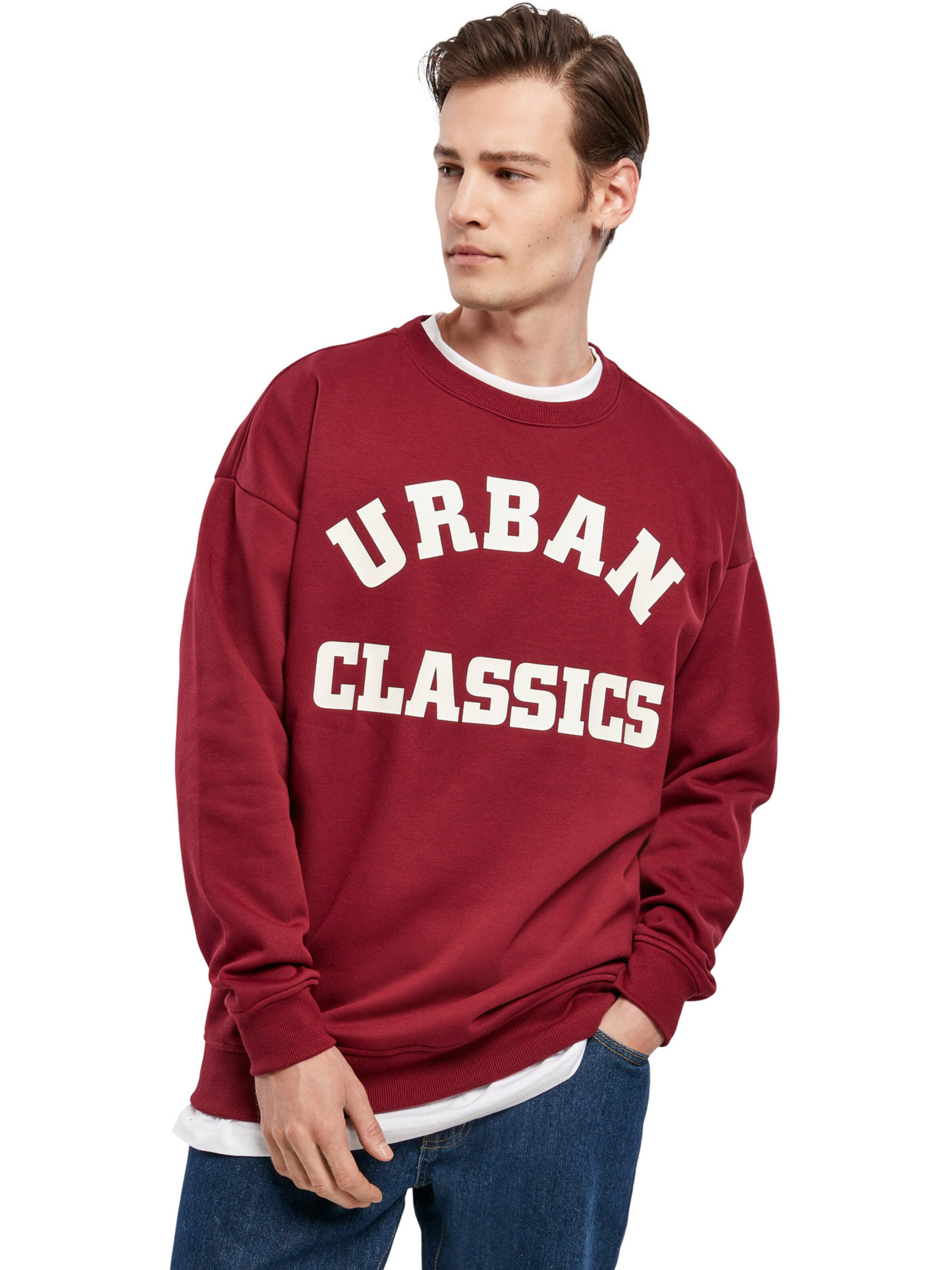 Urban Classics Sweatshirt in Red: front