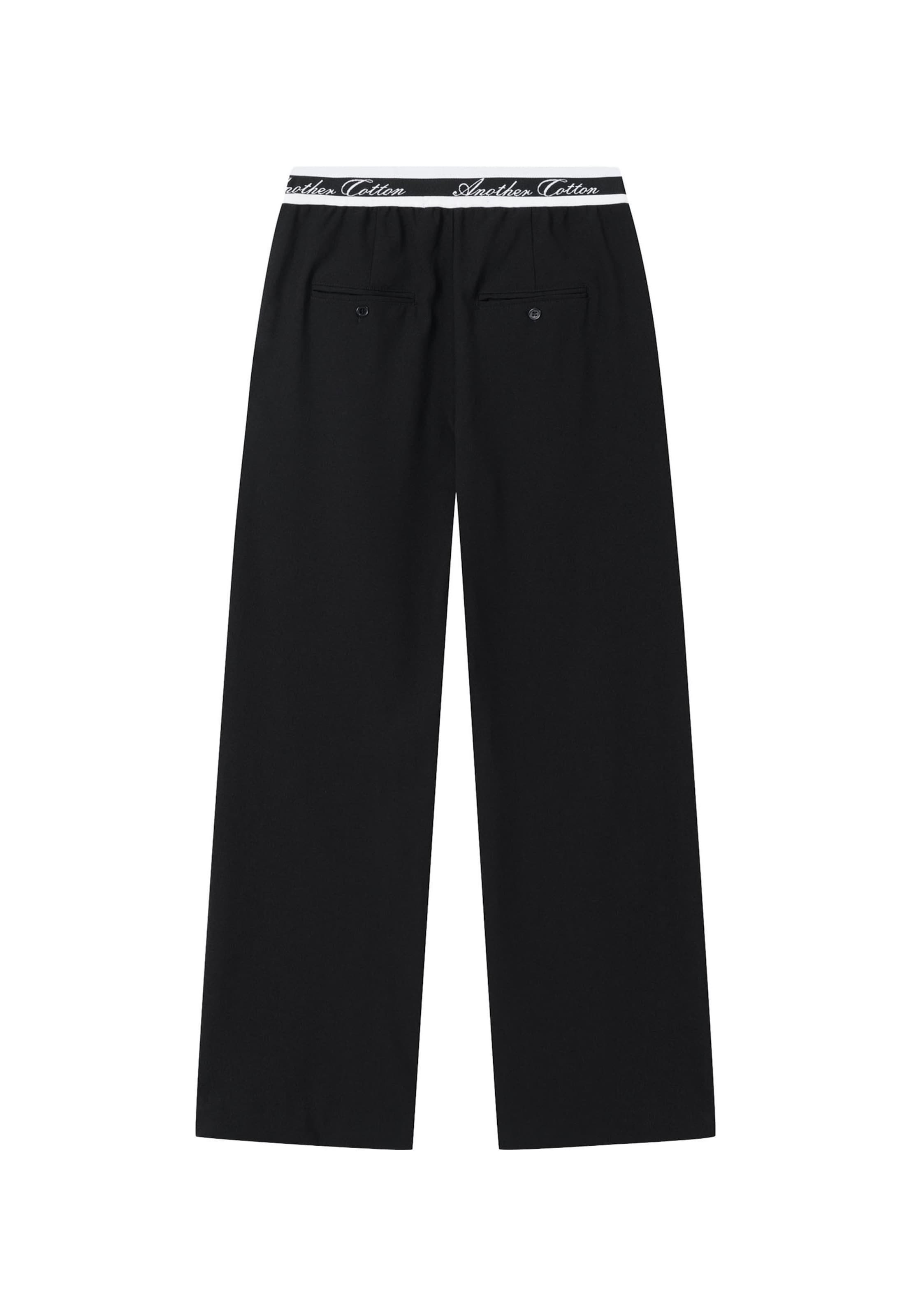 Loosefit Pantalon Another Cotton Lab en noir