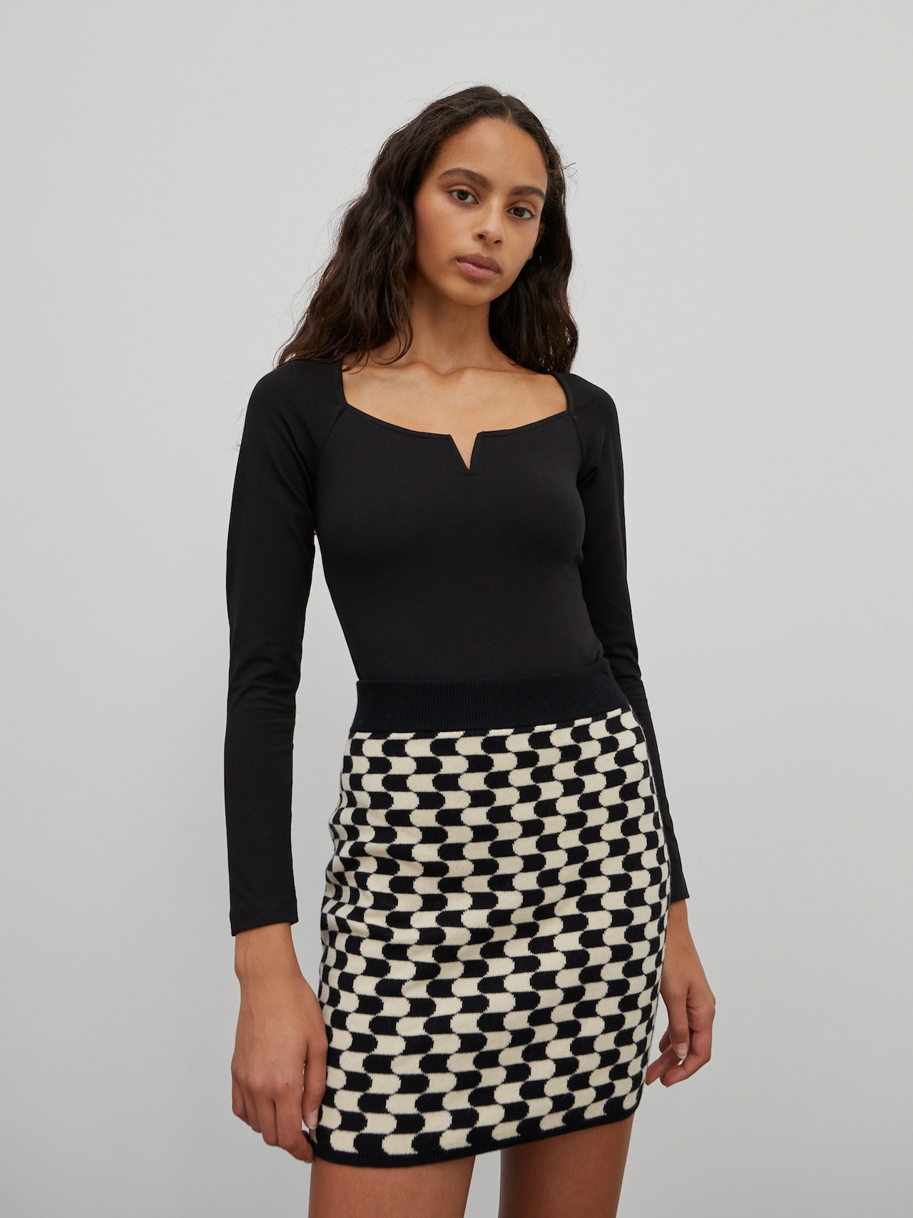 EDITED Shirt body 'Emory' Zwart