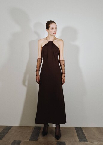 MANGO Knitted dress in Brown