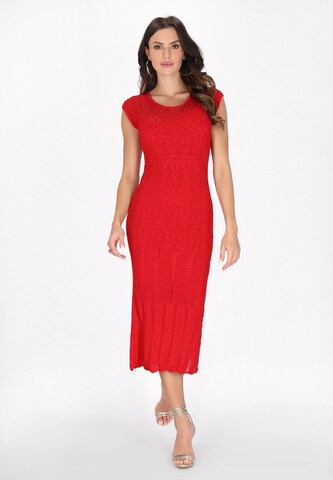 faina Knit dress 'Fashion Look' in Red: front