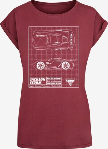 ABSOLUTE CULT T-Shirt 'Cars - Jackson Storm' in Rot: predná strana