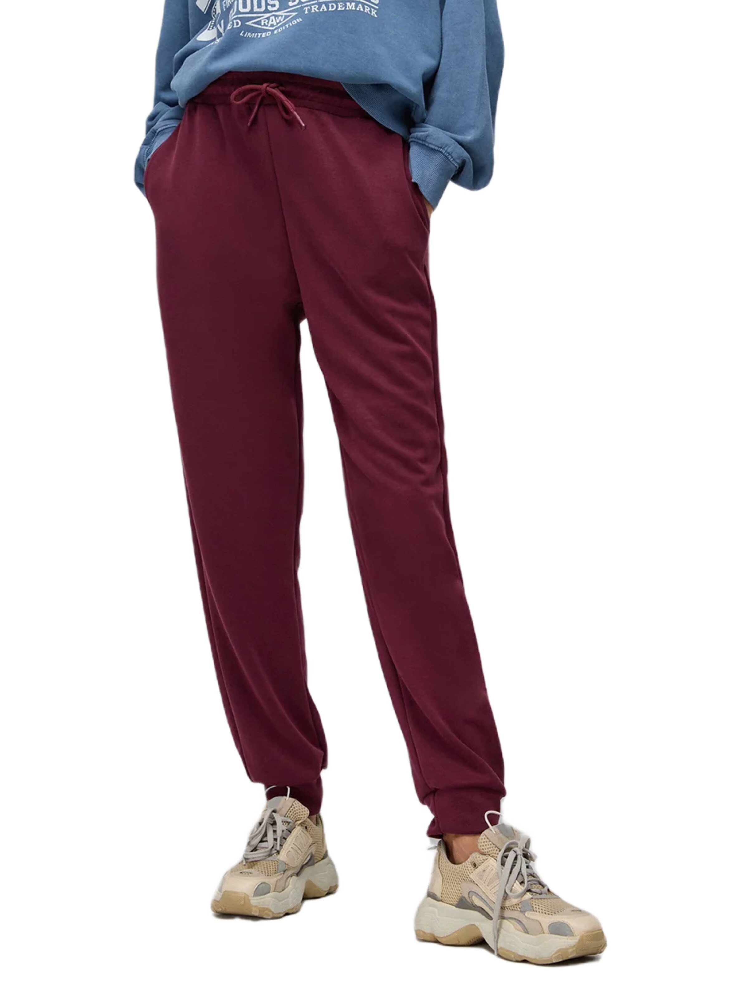 No Matter What Tapered Broek in Rood: voorkant
