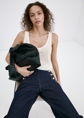 MANGO Wide Leg Jeans in Blau